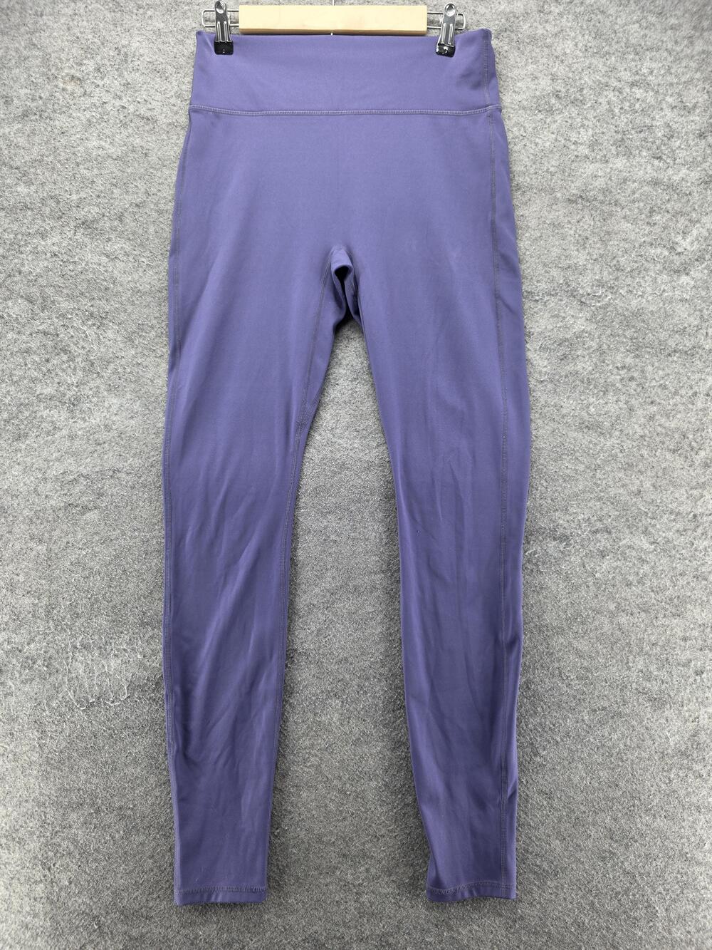 Fabletics Leggings Womens M Purple Ankle Motion365 Yoga Elastic Waist 30 Inseam